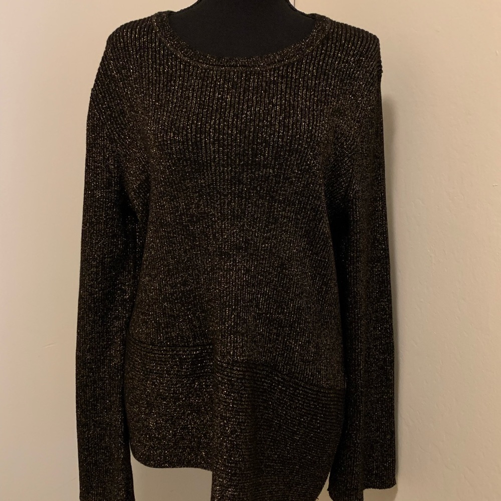 Michael Michael Kors Metallic Sweater with Zipper Size L NWT